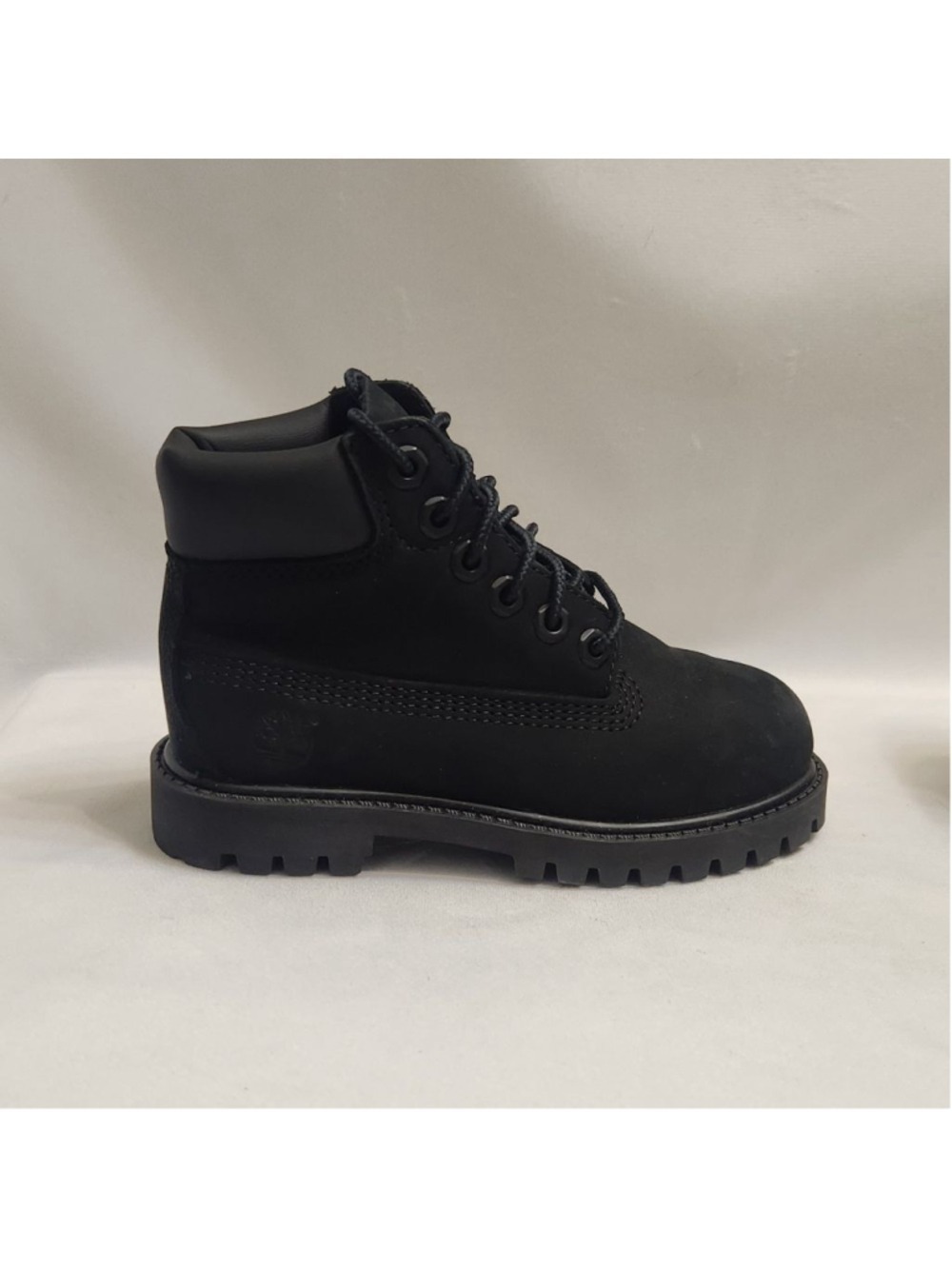Timberland Black Nubuck-style Leather Lace-up Winter Boots (toddler size 9)